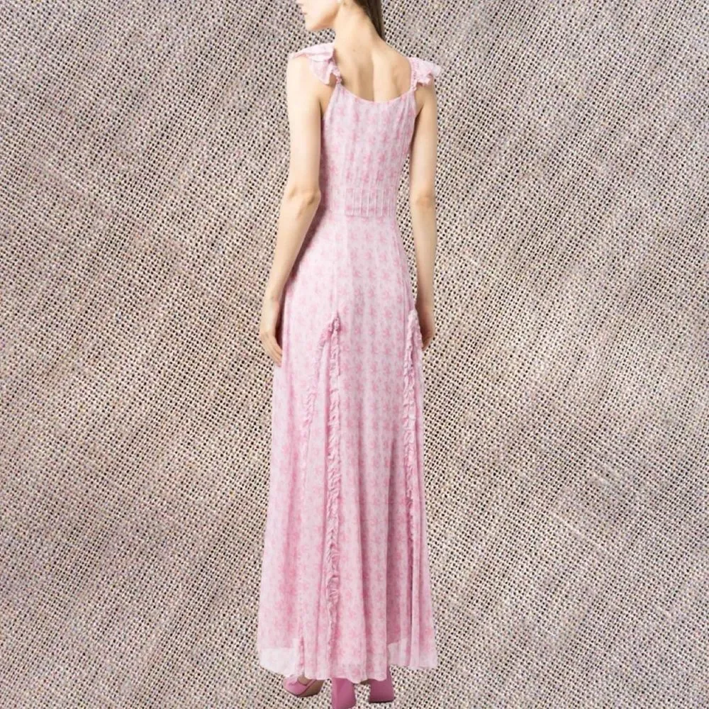 LoveShackFancy Tulonne Rose-Print Dress - Picture 12 of 12
